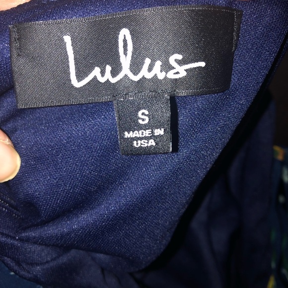 Lulu’s Adventure Seeker Navy Blue and Yellow Floral Print Maxi Dress - Picture 7 of 9